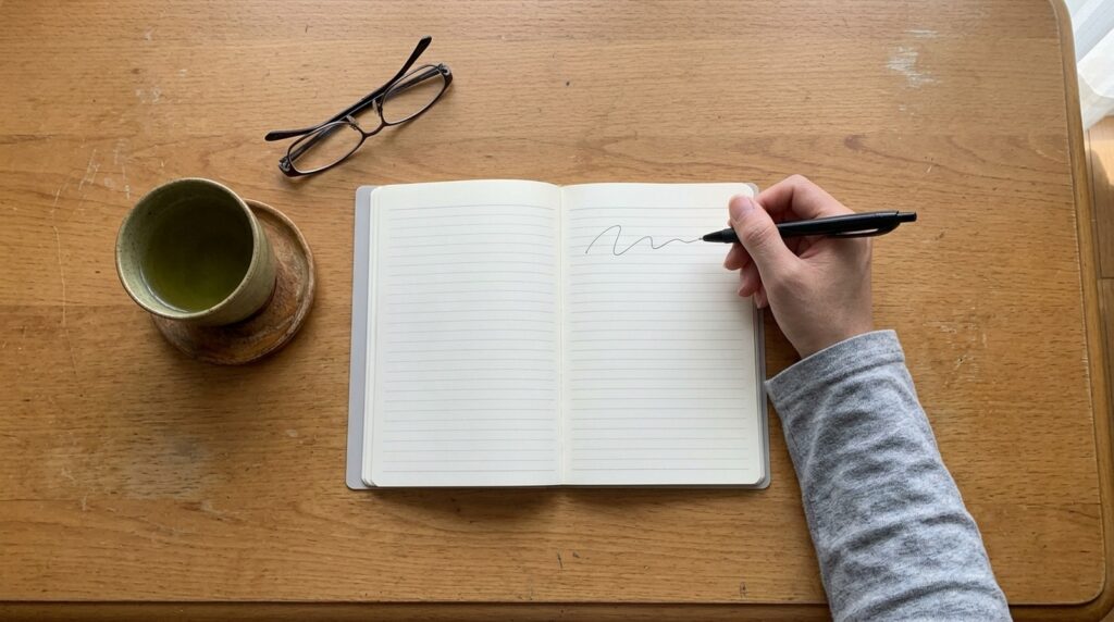 既婚者がパパ活アプリを使うか結論を書き出す朝のテーブル