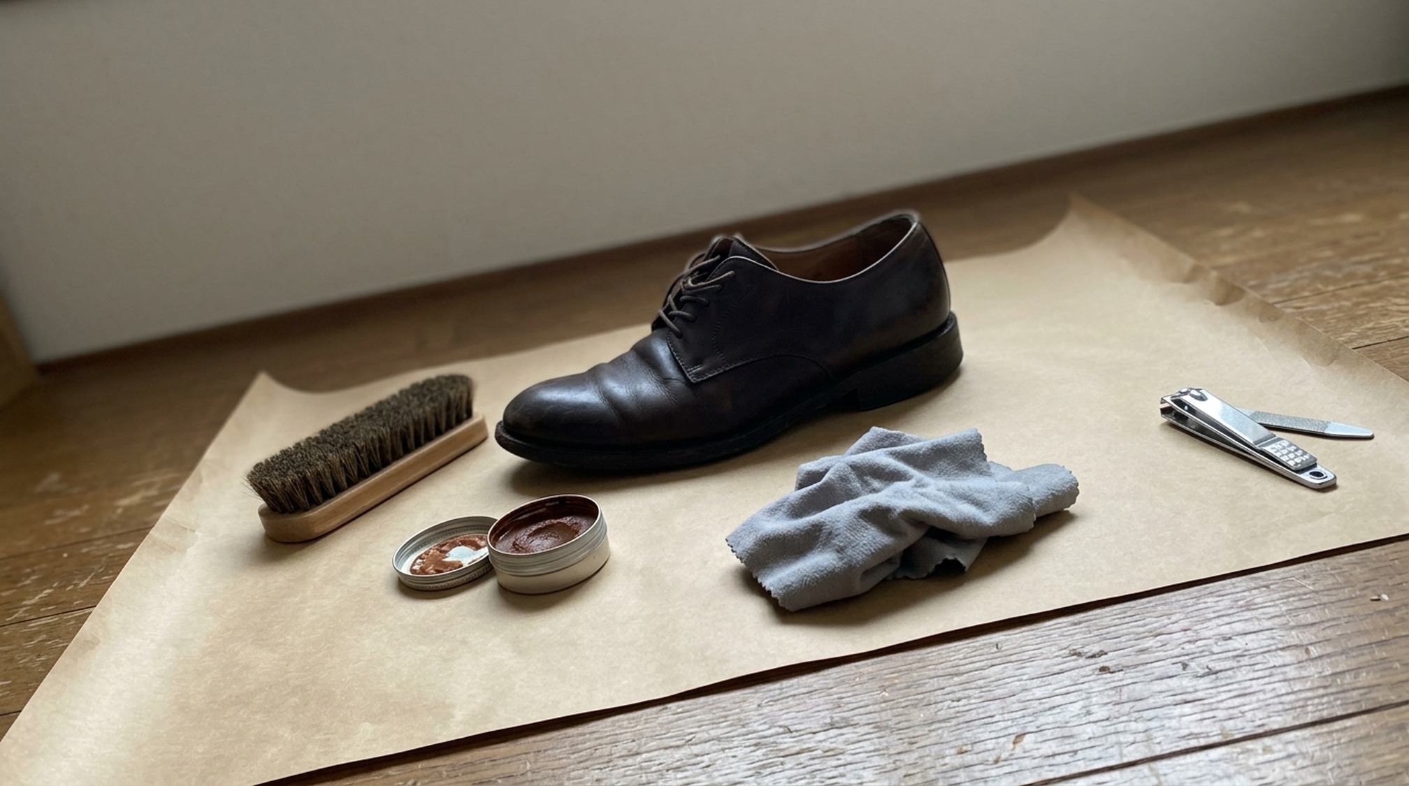 パパ活の服装より先に整える靴磨きと爪切りの道具一式